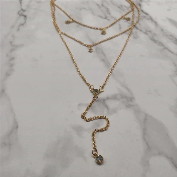 Celestial Layered Delicate Dainty Gold Choker New - Picture 6 of 7